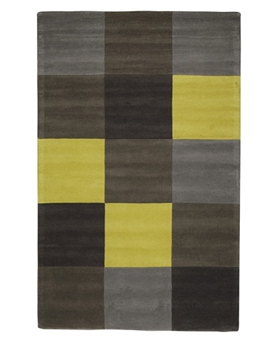 Kabir Handwoven Rugs Contemporary Rug [Grey/Yellow/Brown]