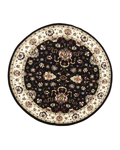 Kabir Handwoven Rugs Wonders Select Rug, Black Multi, 7' 6 Round