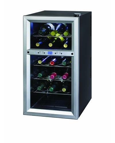 Kalorik Thermoelectric Dual-Zone 18-Bottle Ventilated Wine Cooler [Stainless Steel/Black]