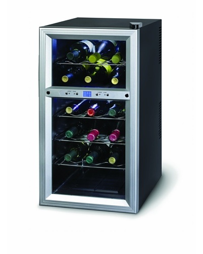 Kalorik Thermoelectric Dual-Zone 18-Bottle Ventilated Wine Cooler [Stainless Steel/Black]