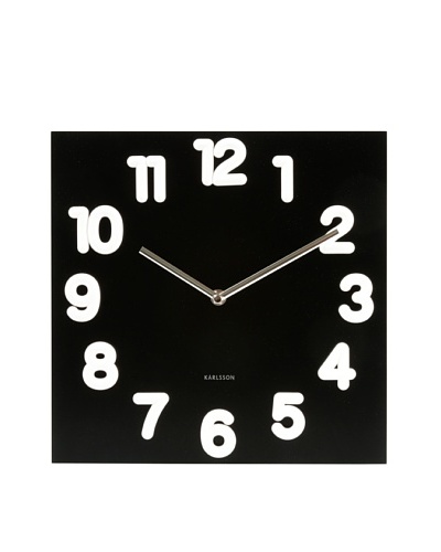 Karlsson Juicy White Number Wall Clock, Black
