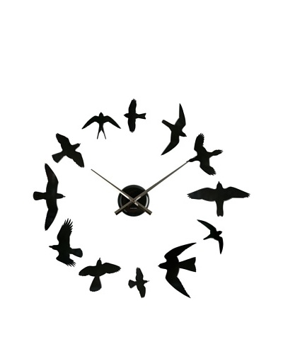 Karlsson DIY Birds Matte Wall Clock, Black