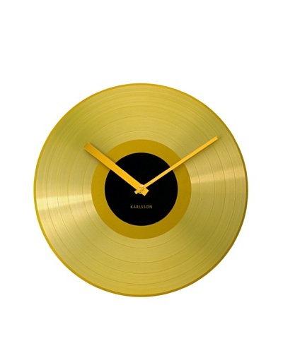 Karlsson Gold Record Wall Clock