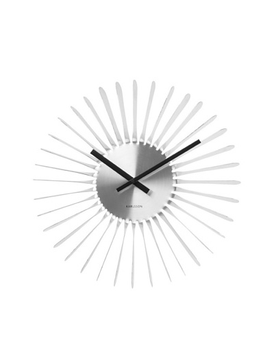Karlsson Twister Wall Clock, Silver