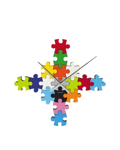 Karlsson DIY Puzzle Wall Clock, Multi Color