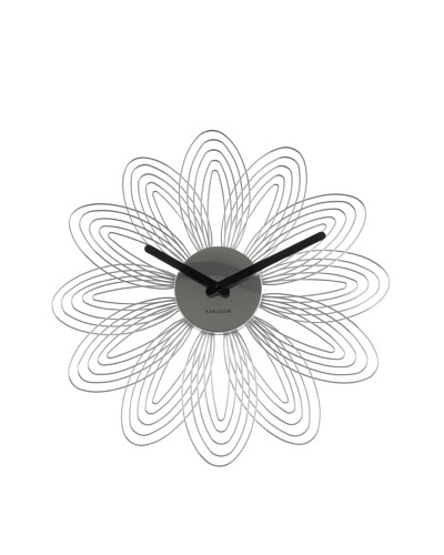 Karlsson Petals Wall Clock, Chrome