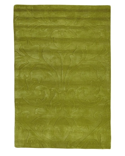 Kavi Handwoven Rugs Contemporary Rug, Green, 4' x 6'