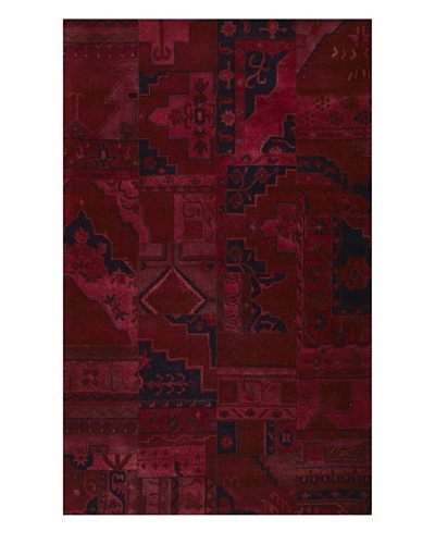 Kavi Handwoven Rugs Palermo Dip-Dyed Rug, Red, 5' x 8'