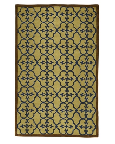 Kavi Handwoven Rugs Contemporary Rug [Taupe/Brown/Blue]