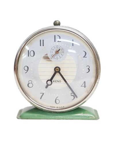 Keno Vintage Alarm Clock, Army Green