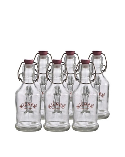 Kilner Set of 6 Clip Top 200ml/7 fl oz. Handled Bottles
