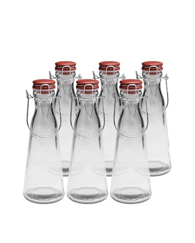 Kilner Set of 6 Vintage Clip Top .5 Liter Bottles