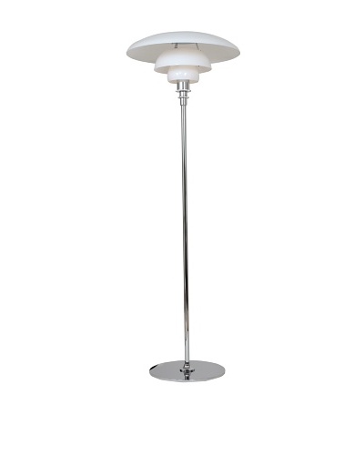 Control Brand Herlev Floor Lamp, Silver/White