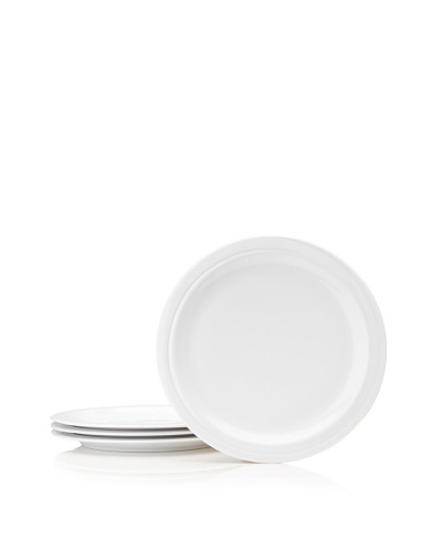 Set Of 4 Hotel Line Salad Plates, White, 8.5''