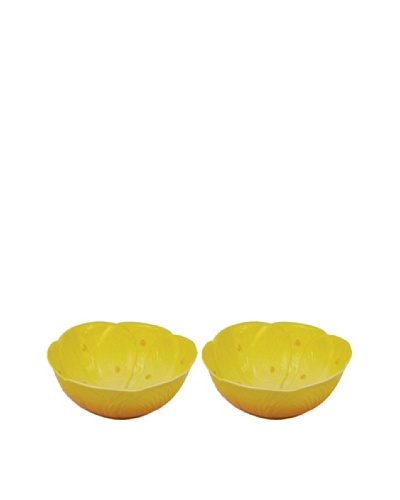 Mustardseed and Moonshine Set of 2 Waterlily Ramekins, Yellow