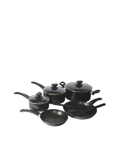 Gordon Ramsay by Royal Doulton Everyday 10-Piece Non-Stick Cookware Set, Black