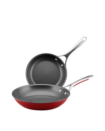 KitchenAid Gourmet Aluminum Nonstick 9 & 11.5 Skillet Twin Pack, Red