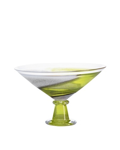 Kosta Boda Twister Footed Bowl, Green, 8.5As You See
