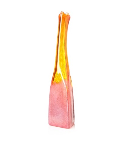 Kosta Boda Joy Vase, Orange/Pink