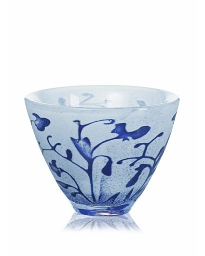 Kosta Boda Floating Flowers Bowl, Blue