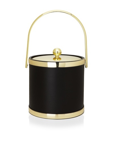 Kraftware Sophisticates 3-Qt. Ice Bucket with Track Handle [Brass]