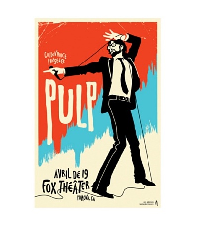 La La Land Pulp at Fox Theatre 2012 Lithographed Concert Poster