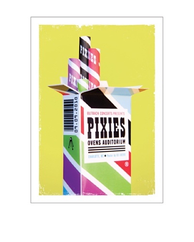 La La Land Pixies at Ovens Auditorium 2010 Fluorescent Lithographed Concert Poster