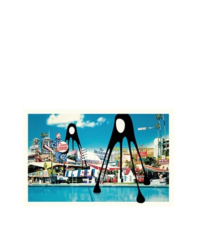 La La Land Mini Vacation Lithographed Poster with Silkscreened Varnish