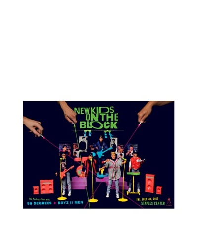 La La Land New Kids on the Block at Staples Center Fluorescent Lithographed Concert Poster