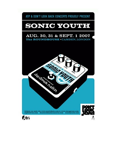 La La Land Sonic Youth at The Roundhouse in London 2007 Lithographed Concert Poster