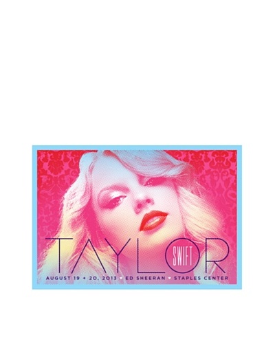 La La Land Taylor Swift at Staples Center 2013 Fluorescent Lithographed Concert Poster