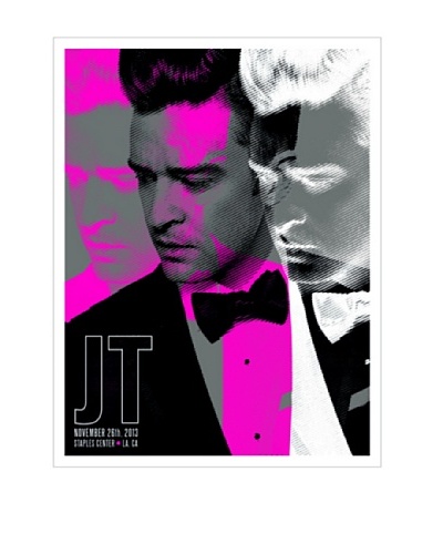 La La Land Justin Timberlake Staples Center Fluorescent Lithographed Concert Poster