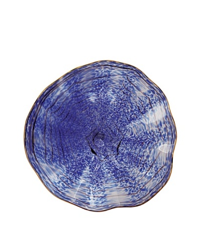 La Meridian Mouth-Blown Glass Wall Plate, Cobalt, Large