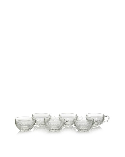 La Rochère Set of 6 Louison Coffee Cups, Clear,12-Oz.
