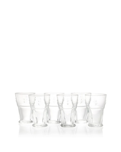 La Rochère Set of 6 Bee Décor Large Clear Iced Tea Glasses