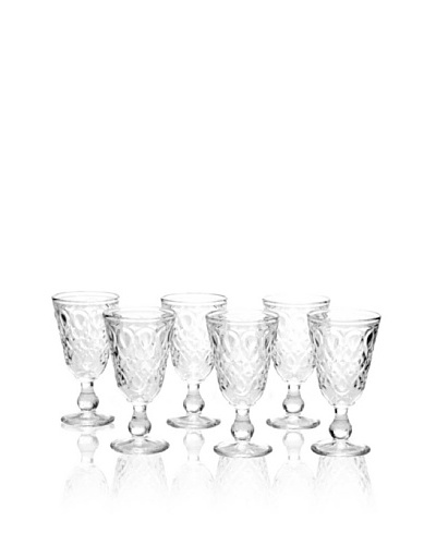 La Rochère Set of 6 Lyonnais Décor 8-Oz. Wine Glasses