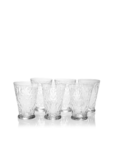 La Rochère Set of 6 Lyonnais Décor 14-Oz. Tall Drink Glasses