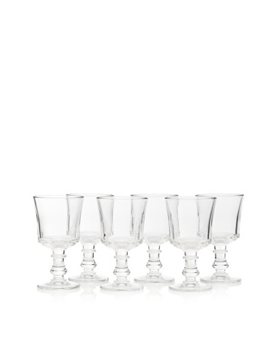 La Rochère Set of 6 Jacques Coeur Décor 8-Oz. Wine Glasses