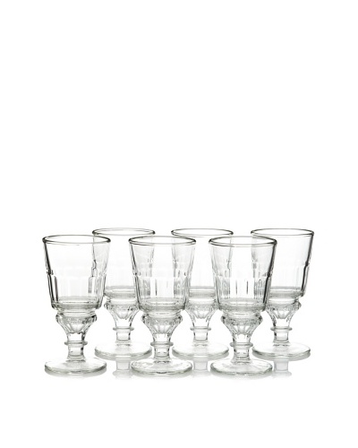 La Rochère Set of 6 Soleil Absinthe Clear Glasses