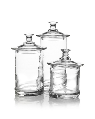 La Rochère Set of 3 Storage/Apothecary Jars, Clear