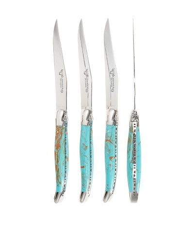 Laguiole En Aubrac Set of 4 Table Knives [Turquoise]