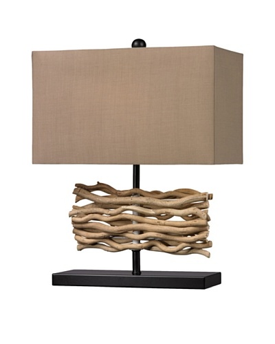 HGTV Home Black & Natural Colored Drift Wood Table Lamp