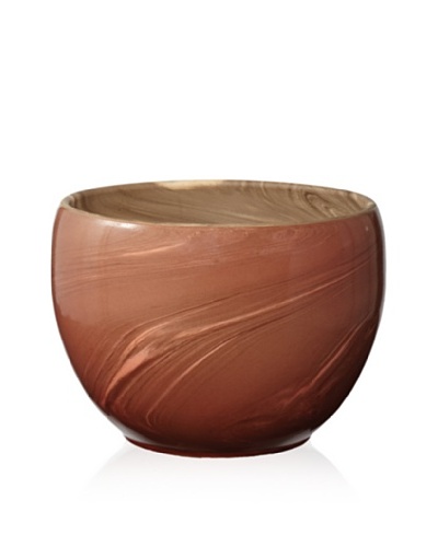 Lazy Susan Heartwood Red Swirled Clay Pot [Red]