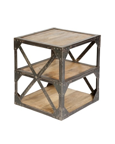CDI Furniture Meuble d'Appoint Industrial Side Table, Natural