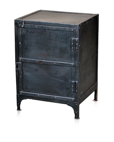 CDI Furniture Table de Nuit Industrial Night Stand, Aged Black