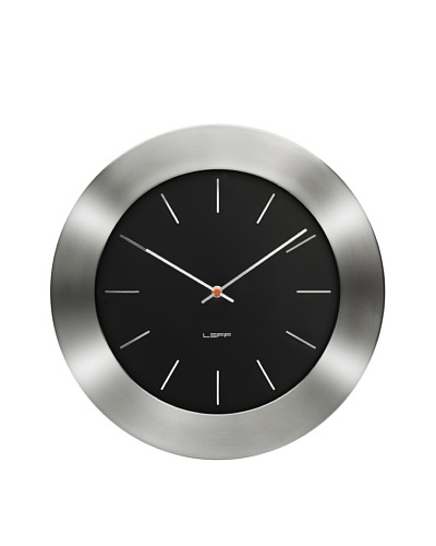 Leff Amsterdam Stainless Steel Bold Index Clock