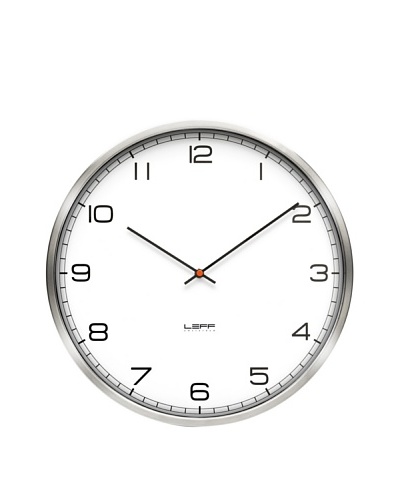 Leff Amsterdam Stainless Steel Arabic Clock, White