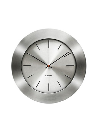 Leff Amsterdam Stainless Steel Bold Index Clock, Grey