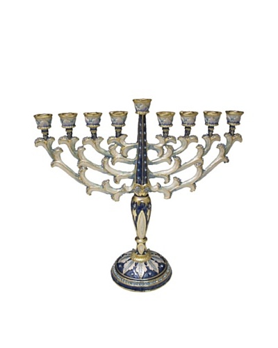 Legacy Judaica Jeweled Blue Menorah