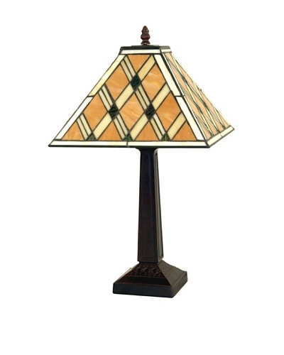 Legacy Lighting Diamond Mission Table Lamp, Burnished Walnut